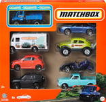 Matchbox 1:64 Scale Die-Cast Toy Cars or Trucks, Set of 8, Themed Multipack of 8 Vehicles Including 1 Exclusive (Styles May Vary), HVR81