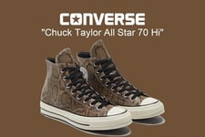 CONVERSE CHUCK TAYLOR ALL STAR 70 HI TRAINERS UK SIZE 9 BROWN/SNAKESKIN 170103C
