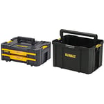 DeWalt DWST1-70706 T-Stak IV Tool Storage Box with 2-Shallow Drawers, Yellow/Black, 7.01 cm*16.77 cm*12.28 cm & DWST1-71228 Tstak Tool Carry Tote Tool Box