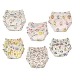 Unisex bomullsåteranvändbara potträningsbyxor Andningsbara 6-pack 100 style 5