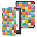 Amazon Kindle (2019) vivid pattern leather case - Colorful Grids
