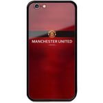 Apple Iphone 6 / 6s Svart Mobilskal Med Glas Manchester United