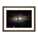 Artery8 Hubble Space Telescope Image Rainbow Image Of The Egg Nebula Light Ripples Reflecting On The Dying Star's Dust Shells Artwork Framed Wall Art Print 18X24 Inch