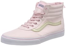 Vans Mixte Enfant Maddie Hi Zip Baskets, Rose (Textile), 28 EU