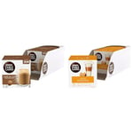 NESCAFE Dolce Gusto CafE Au Lait Coffee Pods - total of 90 Coffee Capsules & NESCAFE Dolce Gusto Latte Macchiato Coffee Pods - total of 48 Latte Macchiato Coffee Pods - Milky Coffee (3 Packs)