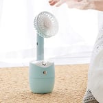 LYNQYGhand fan Humidifier + Charging + Storage Integrated Base LLD-21 3.2-5.2W Splittable Shakeable 3-speed Control Cool Handheld Fan, Water Tank Capacity: 300ml(Black) (Color : Blue)