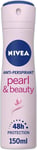 NIVEA Pearl & Beauty Anti-Perspirant Deodorant Spray (150ml), Women's Deodorant