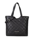 Valentino Ocarina Quilted Shopper Tote Bag, Black, Women