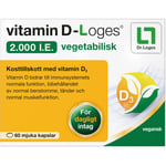 Vitamin D Loges 2000 Ie Vegan Mjuka Kapslar 60 St