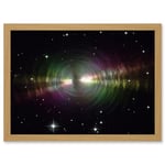 Artery8 Hubble Space Telescope Image Rainbow Image Of The Egg Nebula Light Ripples Reflecting On The Dying Star's Dust Shells Artwork Framed A3 Wall Art Print