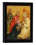 Kunst für Alle 'Encadré Image de böhmisch L'adoration des Rois, d'art dans Le Cadre de Main de qualité Photos, 30 x 30 cm, Noir Mat