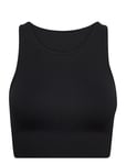 Ribbed Seamless Crop Top Sport Crop Tops Sleeveless Crop Tops Black AIM'N