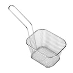 Stainless Steel Deep Fry Basket, Mini Square Wire Mesh French Fries Chip Basket Net Filter Strainer for Serving or Cooking