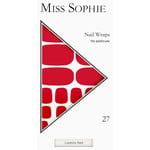 Miss Sophie Naglar Nagelfolie Lipstick Red Pedicure Wrap 27 Stk.