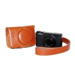 Fuji XQ1,XQ2 Kamera skydd i läder - Ljus brun Brun