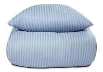 Satin påslakan 150x210 cm - 100% bomullssatin - Ljusblå enfärgat sängset - Borg Living sänglinne