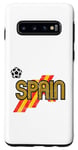 Coque pour Galaxy S10 Ballon de football Euro rétro Espagne