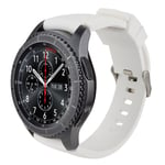 MroTech Strap compatible with Samsung Galaxy Watch 3 45mm/Galaxy Watch 46mm/Gear S3 Straps 22mm Quick Release Silicone Band Replacement for Huawei Watch GT 2/2e/GT2 pro/GT 46mm Bracelet-Classic White