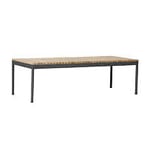 Brafab Zalongo soffbord aluminium grå och teak natur 150x60 cm