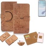 360° wallet case cork cover for Motorola Moto G53j 5G case bag