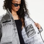 WOMENS NIKE THERMA FIT REVIVAL SHINE JACKET SIZE S (DD4646 013) GREY HAZE