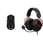 HyperX Pulsefire Haste – Wireless Gaming Mouse – 61g, 100 Hour Battery Life, 2.4G & Cloud Alpha – Gaming Headset with In-line volume control