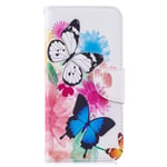 for Samsung Galaxy A52s 5G/A52 5G/A52 4G Case, Shockproof Flip PU Leather Notebook Wallet Phone Cases with Magnetic Closure Stand Card Holder Folio TPU Bumper Protective Cover - Butterflies