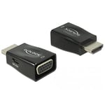 DELOCK 65902 – Adaptateur HDMI A mâle vers VGA Femelle Adaptateur Vidéo – numérique/écran/Screwless –, 65902