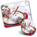 Mouse Mat & Coaster Set - Marshmallow Man Hot Tub Chocolate  #16701