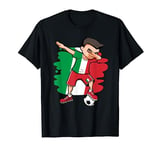Dabbing Soccer Boy Italy Fans Jersey Italian Football Lovers T-Shirt