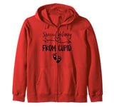 Special Delivery From Cupid Valentines Day Couples Pregnancy Zip Hoodie