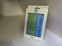 NEW 2 Green & 2 Blue Original Authentic OEM Nintendo Wii Remote Wrist Straps E24