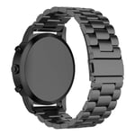 New Watch Straps 22mm Steel Wrist Strap Watch Band for Fossil Hybrid Smartwatch HR, Male Gen 4 Explorist HR/Male Sport(Black) Smart Wear (Color : Black)