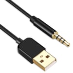 AGPTEK USB to 3.5mm Jack Cable, USB 2.0 Male Data Sync and Charge Cable Adapter for MP3 MP4 Players Voice Recorder and Speaker