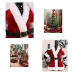 Christmas Red Wine Bottle Covers Santa Claus Coat Dress Skirt Style