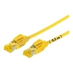 CONNECT 0.50 m Full Cuivre RJ45 S/FTP Cat 6 a LSOH Snagless Patch Cable – Jaune