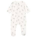 Petit Bateau Kanin Mönstrad Rörstickad Onesie Marshmallow Grey | Vit | 3 months