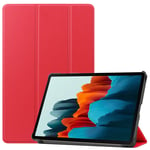 samsung Samsung Tab S7 FE Tri-Fold PU Case Red
