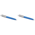 PARKER Jotter Originals Ballpoint Pen | Classic Blue Finish | Medium Point | Blue Ink (Pack of 2)