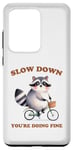 Coque pour Galaxy S20 Ultra Raccoon Slow Down Relax Breathe Self Care You're Ok Vélo
