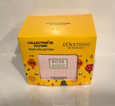 L'Occitane Ladies Perfumed Soap Collection Boxed Gift Set Cherry Blossom & Rose