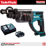 Makita DHR202Z 18V Cordless SDS+ Hammer Drill with 1 x 5.0Ah Battery & Charger