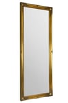 MirrorOutlet Large Gold Shabby Chic Ornate Big Wall Mirror Bargain 6Ft6 X 2Ft6 198cm X 75cm, Wood