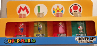 Supermario Shower Gel 4 Piece Gift Set Childrens Super Mario Toiletries NEW