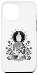 Coque pour iPhone 14 Pro Max Bouddha Floral Vintage Fleur Yoga Bouddhisme Yogi Bouddhiste
