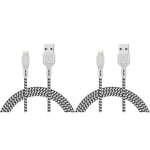 iSOUL Lightning iPhone Charger Cable, 1M 3.3ft Braided USB Cord for iPhone 14/13/12/11/Pro/XS/Max/XR & iPhone Charger Cable,Lightning Cable 6.5ft/2m iPhone Charger Braided Long iPhone Charger Lead USB