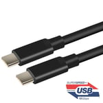 USB IF-sertifisert 1m USB3.2 Gen2 SuperSpeed USB 10Gbps USB-C til C-kabel med strømforsyning 100W 4K60Hz video og Emarker
