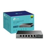 TP-Link 6-Port Gigabit Desktop Switch with 3-Port PoE+ and 1-Port PoE++, PoE Auto Recovery, 64 W Budget, Transmission Distance up to 250 m, Durable Metal Casing, Plug and Play (TL-SG1006PP)