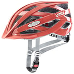 uvex i-vo 3D - Lightweight All-Round Bike Helmet for Men & Women - Individual Fit - Upgradeable with an LED Light - Grapefruit - 56-60 cm