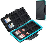 JJC 36 Slots Water-Resistant Memory Card Case for 24 Micro SD SDXC SDHC + 12 Switch Game NS Card, Memory Card Holder Carrying Case Storage Box